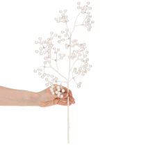 Itens Ramo artificial de frutos silvestres brancos, material para decoração/artesanato, 52 cm