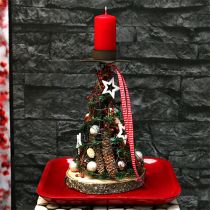 Itens Fita para presente com ourela 15mm 20m xadrez vermelho