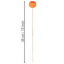 Itens Mix de balas Bell Cup no palito, sabor laranja, 15 unidades