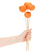 Itens Mix de balas Bell Cup no palito, sabor laranja, 15 unidades