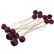 Itens Copo de sino em uma haste decoração seca funeral floricultura vinho tinto 15 peças