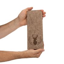 Itens Porta-talheres com estampa de veado, feito de feltro, 26 cm, 4 peças