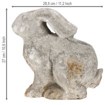 Itens Vaso decorativo de concreto para coelho Páscoa cinza antigo H27cm