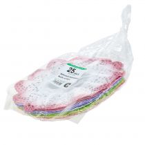 Itens Pulseiras de papel batik estilo Biedermeier, Ø17cm, 25 unidades, cores sortidas, para arranjos florais.