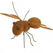 Figura decorativa abelha, inseto de metal, decoração de jardim com pátina L20cm H19cm