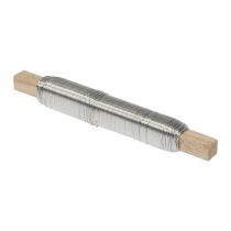 Itens Arame para embrulho fio flor prata 0,50mm 100g 3 peças