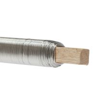 Itens Arame para embrulho fio flor prata 0,50mm 100g 3 peças