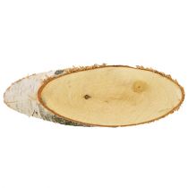 Discos de bétula oval discos de madeira natureza deco 18-22cm 10p