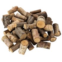 Itens Peças decorativas de madeira de bétula com casca para artesanato, 3 cm, 300 g