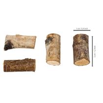 Itens Peças decorativas de madeira de bétula com casca para artesanato, 3 cm, 300 g
