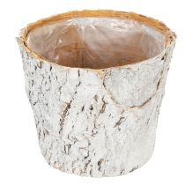 Itens Vaso para plantas com aparência de casca de árvore, ideal para decoração de interiores rústica e arranjos de plantas, 12 cm, conjunto com 4 peças.