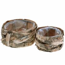 Itens Vaso de bétula redondo plantador Ø17/23cm 2pcs
