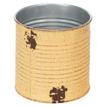 Itens Lata decorativa de metal cor damasco, vaso para plantas, Ø11cm A10,5cm