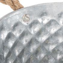 Itens Tigela de chapa metálica com alças de corda Ø18cm A10cm