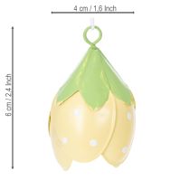Itens Flor metálica suspensa para decoração romântica de interiores e exteriores, 6 cm, 6 peças