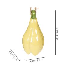 Itens Pingentes de flores de cerâmica, design alegre, estampa floral, decoração de primavera, 9 cm, 6 peças