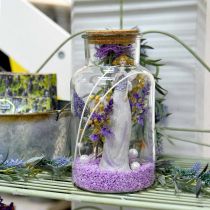Fadas de flores, decoração de primavera, duendes de flores violeta H19/19.5cm conjunto de 2