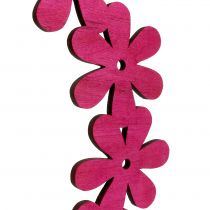 Grinalda de flores em madeira rosa Ø35cm 1p