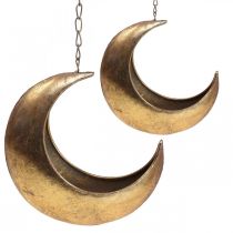 Itens Cesto suspenso moon deco gold vintage deco 32/22cm conjunto de 2