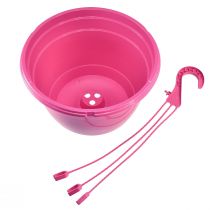 Itens Cesta suspensa vaso rosa com furos Ø25cm Alt.50cm