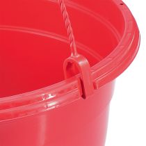 Itens Cesto suspenso vaso de flores vermelho para pendurar Ø25cm Alt.50cm