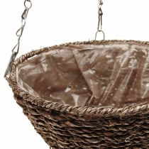 Cesta de flores cesta suspensa marrom cesta suspensa cesta de plantas Ø25cm