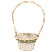 Itens Alça para cesta de flores Natural Verde Cinza Branco Ø18–26cm Conjunto de 3