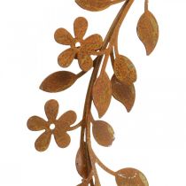 Guirlanda de flores decoração de metal com aparência de ferrugem decoração de primavera Ø20cm 3 peças