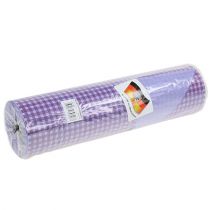 Itens Papel floral 37,5cm xadrez roxo 100m