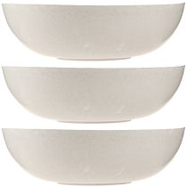 Itens Tigela de plástico para flores em bege mosqueado Ø30cm 3 unidades