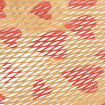 Itens Papel de embrulho sustentável em formato de favo de mel com estampa de coração para ocasiões especiais, 25 metros.