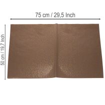 Itens Tecido de seda floral com estampa de leopardo marrom, resistente à umidade, 50x75cm, 20 peças