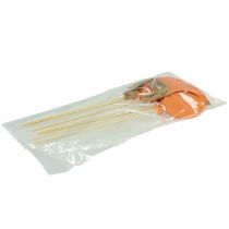 Itens Buquê de flores decoração bolo topper balão laranja 28cm 8 un