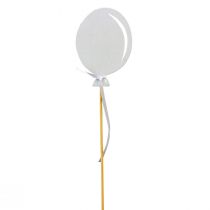 Buquê de flores decorativo balão topper de bolo branco 28 cm 8 unidades