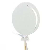 Itens Buquê de flores decorativo balão topper de bolo branco 28 cm 8 unidades