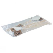 Itens Buquê de flores decoração bolo topper balão branco 28cm 8 un