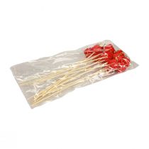 Itens Plug flor pacote de Natal decoração vermelho 2,5cm 15 un