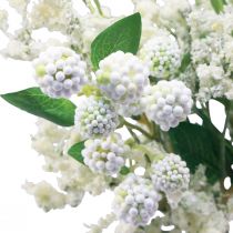 Itens Buquê de flores artificiais flores de seda ramo de baga branco 48 cm