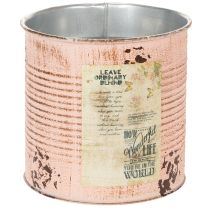 Itens Vaso de flores decorativo em lata, cor salmão, de metal, Ø15,5cm A15cm