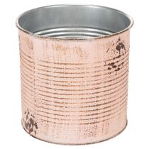 Itens Vaso de flores decorativo em lata, cor salmão, de metal, Ø15,5cm A15cm