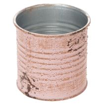 Itens Vaso de flores decorativo redondo de metal estilo antigo com rosas, Ø8cm A7,5cm