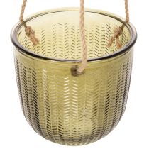 Itens Vaso de vidro para flores/lanterna suspensa, roxo/verde, 14 cm, 2 peças