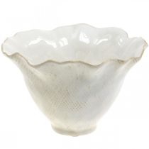 Itens Vaso de flores plantador de cerâmica vaso de flores cálice branco Ø19cm