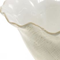 Itens Vaso de flores plantador de cerâmica vaso de flores cálice branco Ø19cm