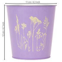 Itens Vaso de flores redondo em tons pastel com motivo floral para plantas de interior, 12 cm, conjunto de 3 peças.
