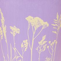 Itens Vaso de flores redondo em tons pastel com motivo floral para plantas de interior, 12 cm, conjunto de 3 peças.