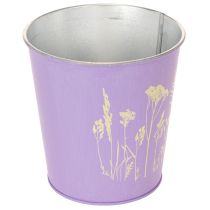 Itens Vaso de flores redondo em tons pastel com motivo floral para plantas de interior, 12 cm, conjunto de 3 peças.