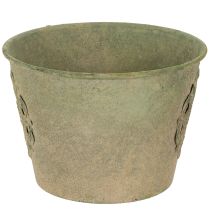 Itens Vaso de metal verde, estilo vintage, Ø22cm–13,5cm, conjunto de 3