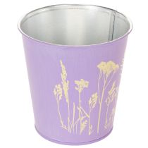 Itens Conjunto de 3 Vasos de Metal com Motivo Floral em Pastel 10cm