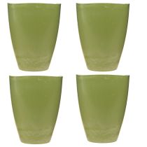 Itens Vaso para orquídeas, vaso de flores, vaso de plástico, verde, 16,5 cm de altura, 2 peças